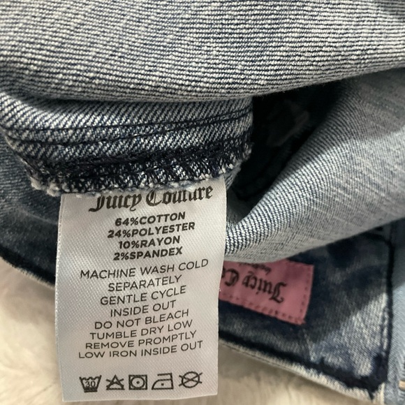 NWT Juicy Couture Size 29  Med Wash Denim Midi Cargo/Nomad Skirt W/ Belt - Picture 5 of 12